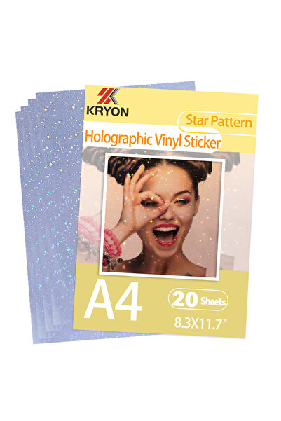 Choice star KRYON A4 20 Sheets Star Pattern Size:8.3x11.7 inch 210x297mm Holo...