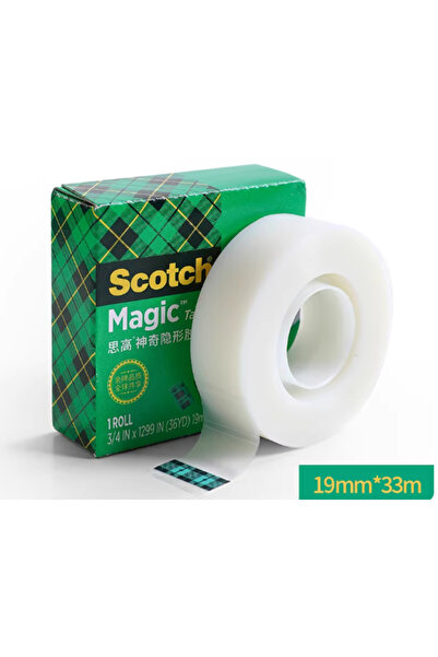 choice2 شريط لاصق سحري 3M 810، مقاس 19 مم × 33 م، شريط لاصق سكوتش غير مرئي من...