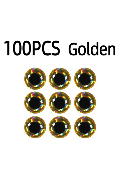 Choice 100 قطعة ذهبية، 100 قطعة/عبوة، عيون سمك ثلاثية الأبعاد هولوغرافية من ا...