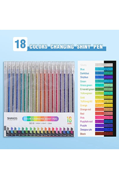 Choice قلم لامع - ١٨ لونًا (٨/١٢/١٨ لونًا) - مجموعة أقلام جل لامعة - أدوات مك...