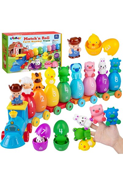 Choice مجموعة ألعاب تعليمية للأطفال الصغار باللون الأخضر العسكري، تتضمن مطابق...