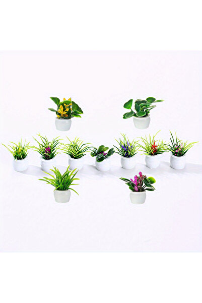 Choice 11 قطعة من نباتات بيت الدمى، نبات بونساي مصغر، نبات صغير في أصيص، نموذ...