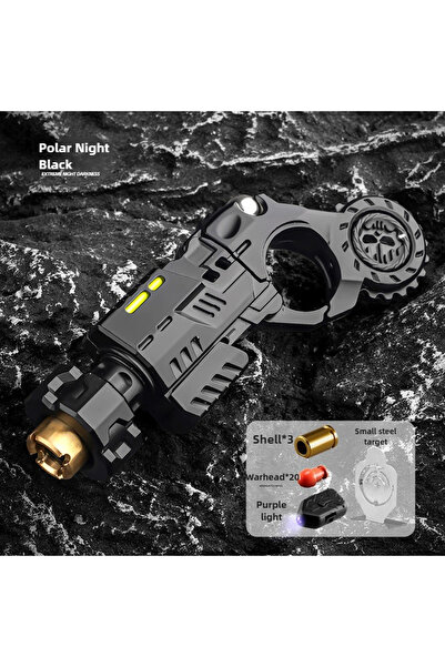 Choice Black Metal Alloy Shell-Ejecting Toy Pistol Set Fun Shooting Sensory T...