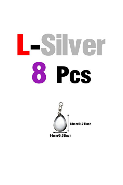 Choice طُعم صيد دوار فضي اللون من MNFT، 8 قطع، مزود بشفرات دوارة كروية، وذيل ...