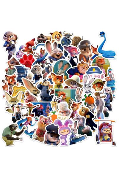 Choice FK88 ٥٥ قطعة/مجموعة ملصقات زوتوبيا ٢، ملصقات كرتونية، ملصقات جرافيتي، ...