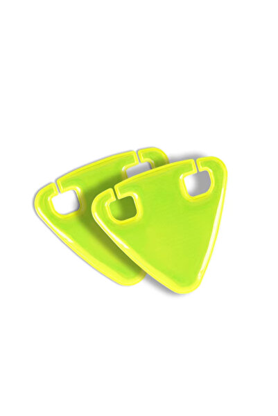 Choice ملصقان عاكسان للضوء عالي السطوع للدراجات باللون الأخضر، ملصق تحذير عاك...