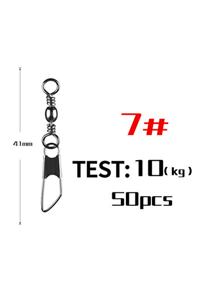 Choice 50 قطعة من مشابك دوارة من الفولاذ المقاوم للصدأ، مقاس 7، عالية المتانة...