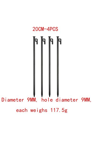 Choice 20 سم - 4 قطع (4/8/12/16 قطعة) أوتاد خيام معدنية شديدة التحمل للتخييم،...