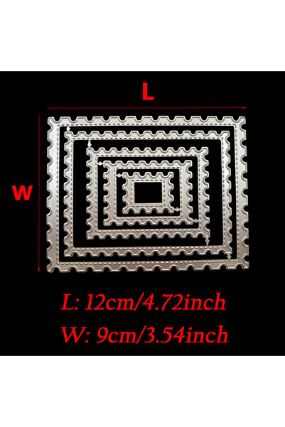Choice إطار مستطيل الشكل، قطعة واحدة، قالب قطع معدني بحافة مسننة، مناسب لأعما...