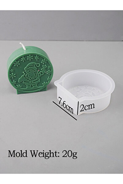 Choice 005 Round Relief Christmas Tree Snowman Silicone Candle Mold DIY Xmas ...