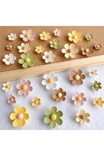 Choice 30pcs Colorful Flower Push Pins Set of 10/30, Decorative Thumb Tacks f...