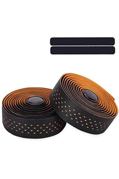 Choice شريط مقود دراجة طريق برتقالي جديد، ماص للصدمات، مضاد للانزلاق، مقاوم ل...