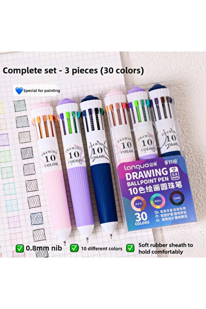 Choice Multi-Colored 3Pack 30Colors 3/6Pcs Multicolor Pens,28/30//60 Colors 1...