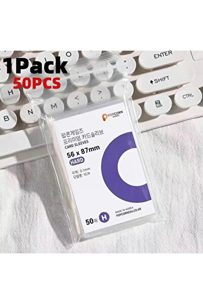 Choice 50 قطعة - 56 × 87 مم غلاف بطاقة صور Kpop كوري شفاف مضاد للخدش وحقيبة و...