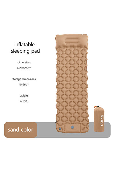 Choice مرتبة تخييم قابلة للنفخ من تاركا، لون كاكي، قطعة واحدة، وسادة هوائية ذ...