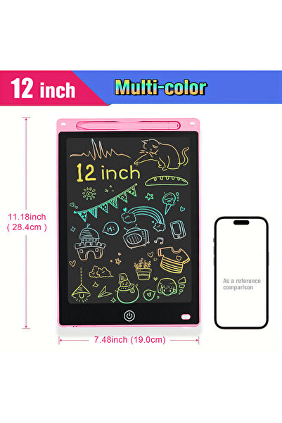 Choice Pink 12 inch Tablets Electronic Handwriting Pad Writing Board Drawing ...