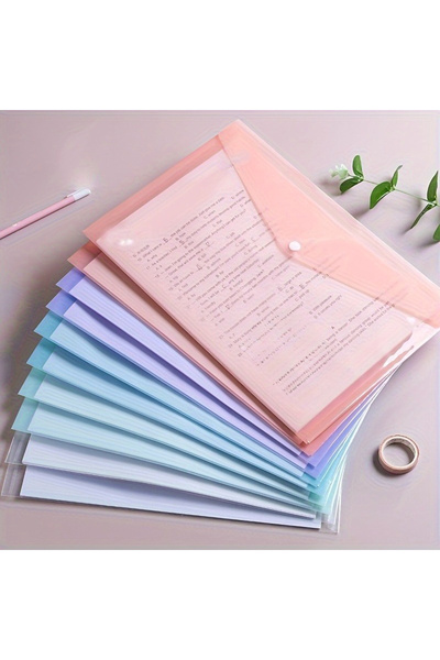 Choice 10PCS 10pcs A4 Transparent Plastic File Folders, Waterproof PP Documen...