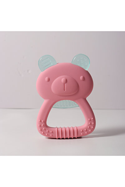 Moon Piece عضاضة دب حمراء مملوءة بالماء - لعبة تسنين سيليكون باردة أو دافئة ل...