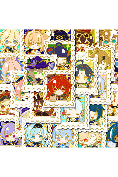 Choice ٥٠ قطعة من ملصقات Genshin Impact اللطيفة لأجهزة الكمبيوتر المحمول، وأل...