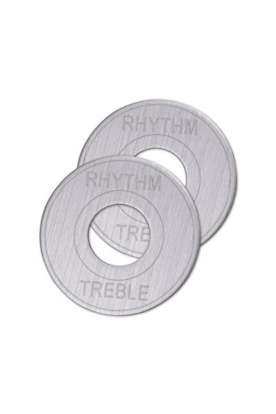 Choice حلقة مفتاح تبديل جيتار فضية مكونة من قطعتين، مصنوعة من سبائك الألومنيو...