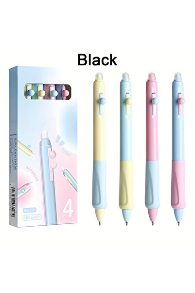 Choice أقلام جل سوداء قابلة للسحب والمسح، رأس رفيع 0.5 مم، لا حاجة لمصحح الكت...