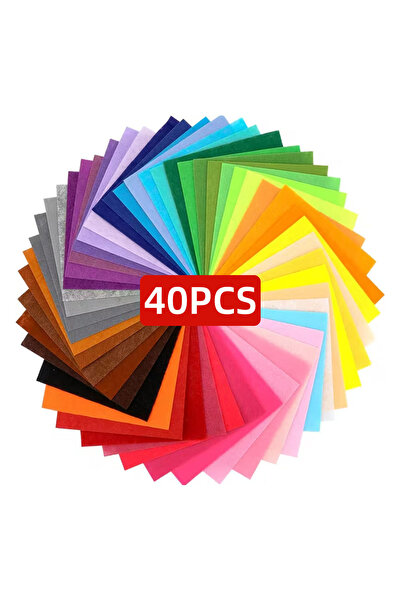 Choice4 40 قطعة من قماش اللباد غير المنسوج، مقاس 15×15 سم، مواد يدوية الصنع، ...