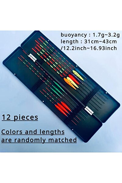 Choice مجموعة عوامات صيد عالية الوضوح مكونة من 12 قطعة بألوان عشوائية (12/24 ...