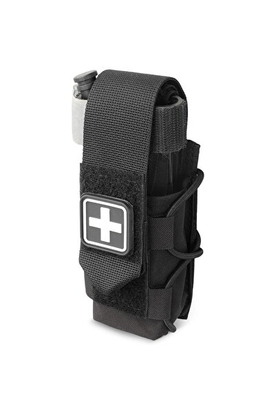 Choice طقم أسود، حامل عاصبة MOLLE، حقيبة إسعافات أولية فردية، حامل عاصبة، جرا...