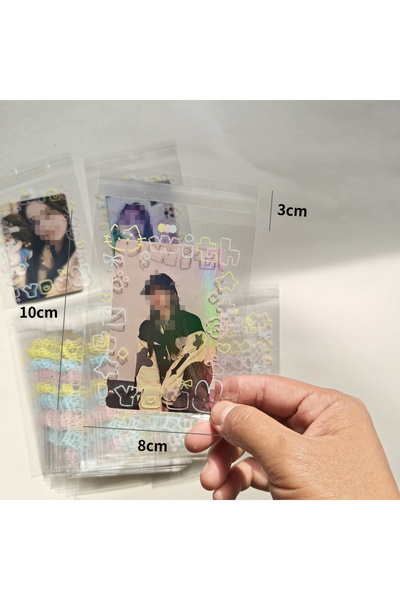 Choice3 100 قطعة من أكمام البطاقات الشفافة ذاتية اللصق، مقاس 11×8 سم، مناسبة ...