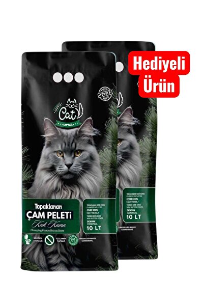happycatlitter Topaklanan Çam Pelet Kedi Kumu 2x10 LT Ekonomik Set | Sıvı Ödü...