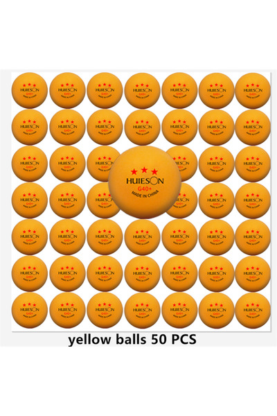 Choice 50 yellow balls Huieson 3 Star Ping Pong Balls 50~100 PCS ABS 40+ New ...