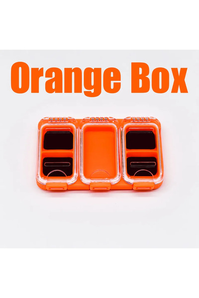 Choice صندوق أدوات تخزين منظم بخطافات صغيرة برتقالية اللون - متين وقابل للحمل...