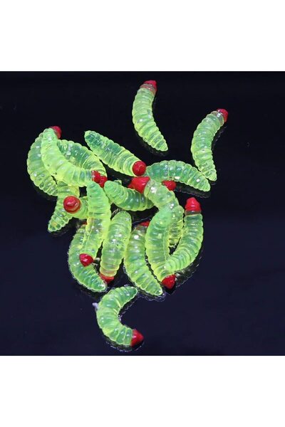 Choice 2.4cm 50-grain pack Yellow BURLE Fishing Lure Maggot Grub Yellow Lifel...