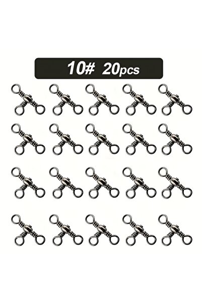 Choice رقم 10 (35 رطلاً) 20 قطعة من موصلات الصيد الدوارة ثلاثية الاتجاهات، ما...