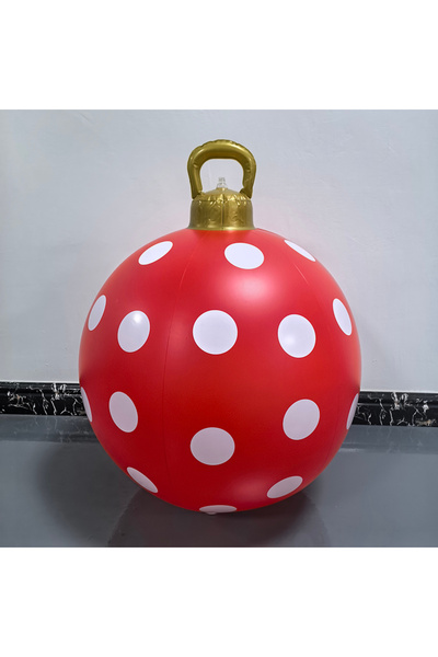 Choice 60cm Red 24inch Giant Pvc Inflatable Christmas Ball Decorations - Red ...