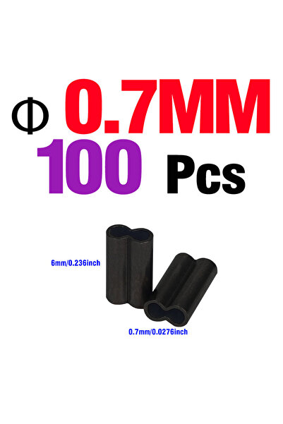 Choice 0.7 مم، 100 قطعة/عبوة، ملحقات صيد الكارب الأوروبي، أنبوب نحاسي مزدوج، ...