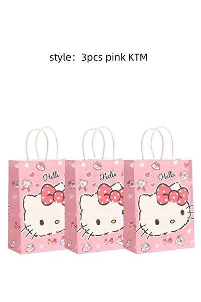 Choice 3 قطع من أكياس هدايا KTM، 4/8 قطع من أكياس هدايا Hello Cute Kitty بتصم...