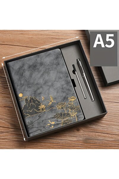 Choice A5 Dark Grey Notebook Set Single Book and Set Selection, Skin Feel and...