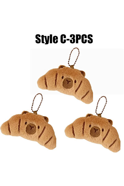 Choice 140331-Style C-3PCS Cartoon Capybara Pendant Decoration Soft Plush Bre...