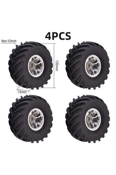 Choice إطارات عجلات Type6 مقاس 135 73 مم، 4 قطع، محور 12 مم، مقاس 1/10، عجلات...