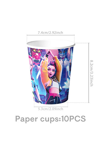 Choice 10pcs Cups New Kpop Demon Hunters Party Favors Baby Shower Kids Girls ...