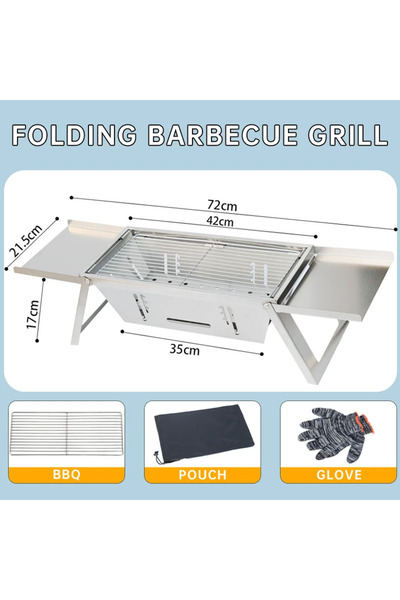 Choice Barbecue grill Outdoor Folding Barbecue Grill, 304 Stainless Steel Por...