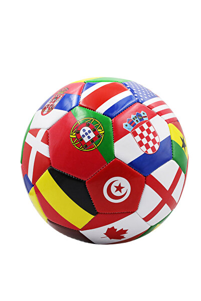 Choice كرة قدم مطبوع بعلم كرة قدم رسمية مقاس 5 كرة مباراة كرة قدم خارجية
