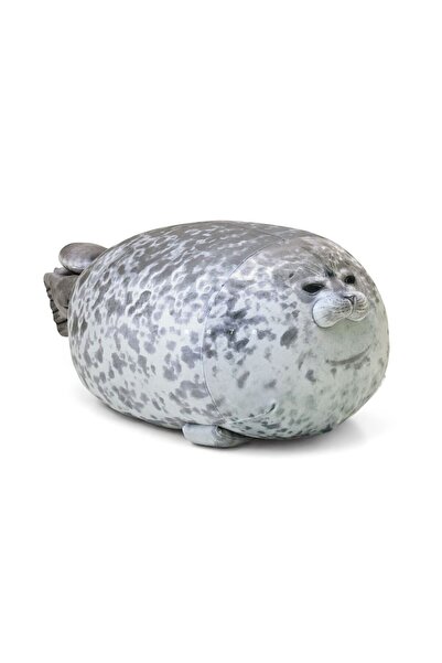 Choice وسادة على شكل فقمة سمينة عصرية مفتوحة العينين بطول 40 سم، لعبة محشوة ن...