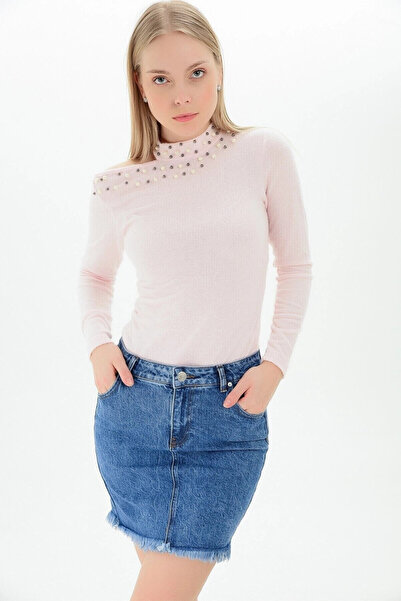 Cool & Sexy Yumoş One-Shoulder Pearl Blouse