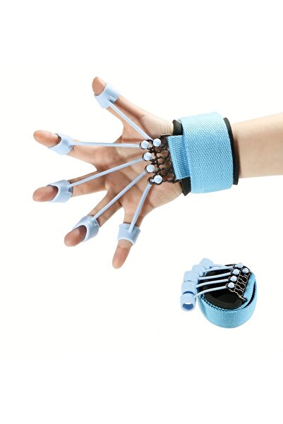 Choice جهاز تقوية عضلات بسط الأصابع باللون الأزرق - جهاز تقوية قبضة اليد المص...