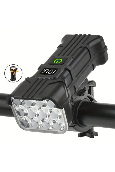 Choice black WHITE 12 LED Portable Flashlight Bike Light with Horn Bicycle Fr...