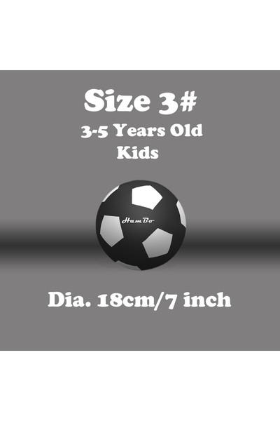 Choice كرة قدم سوداء صامتة مقاس 3، قطر 7/8/9 بوصة، كرة قدم داخلية صامتة من ال...