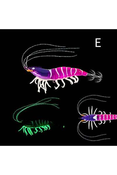 Choice طُعم صيد مضيء من إي-سبلايز، قطعة واحدة، مصنوع من الخشب، على شكل روبيان...