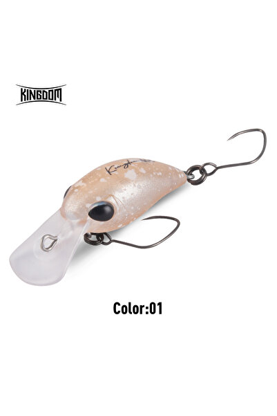 Kingdom طعم صناعي صغير عائم، 32 مم، 3.2 غرام، اللون 01، سمكة صغيرة، 1.5 غرام،...